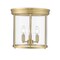 Z-Lite Thayer Flush Mount, 3-Light, 13 In.W x 13 In.H, Luxe Gold/Clear 742F13-LG - alternate 1